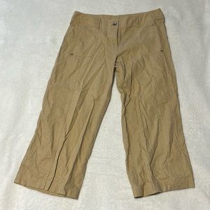 In the Wash women’s 8 linen rayon blend tan capri pants